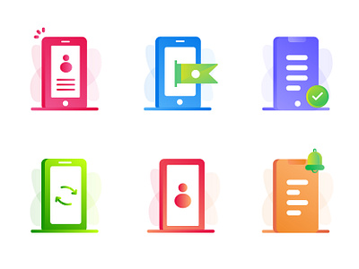 Gradient Icon Exploration business gradient handphone icon iconography icons illustration ticket ui vector