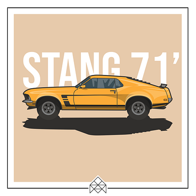 Ford Mustang 1971' abstract abstract art abstract design abstraction android architechture art flat icon modern symmetric symmetrical symmetry