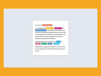 Personal site frontend minimal web development