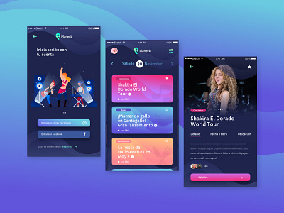 Planeek app app design design emdiem feed illustration ios ui ux vector