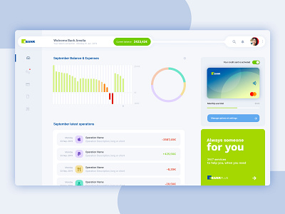 BBANK Concept bank dashboard ui ux