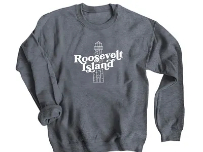 Roosevelt Island Lighthouse Sweatshirt apparel apparel design illustration lighthouse drawing lighthouse icon lighthouse logo new york city sweatshirt wordmark