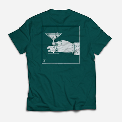 Mar-tee-ni green illustration jewelery martini merch merchandise streetwear tshirt