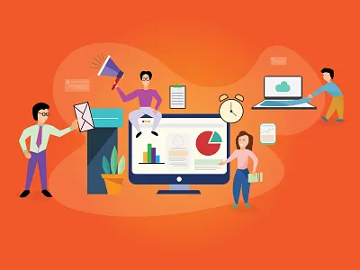 Marketing Illustration art charachter design colors creative design creativity design digital marketing digital marketing services graphic design illustration illustrator logodesign vector