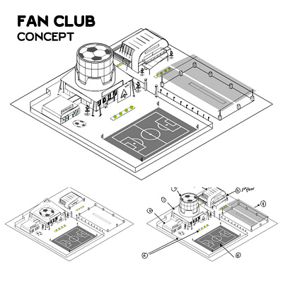 Fan Club building concept concept art digital paint environment game photoshop