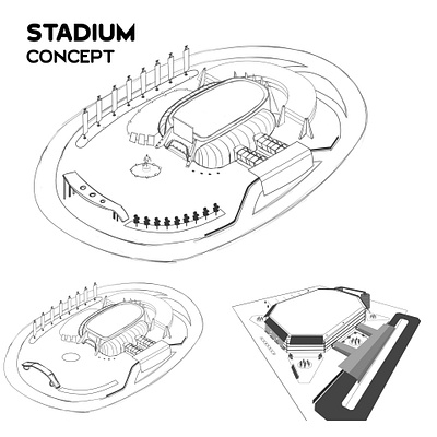 STADIUM concept concept art digital digital paint environment game photoshop