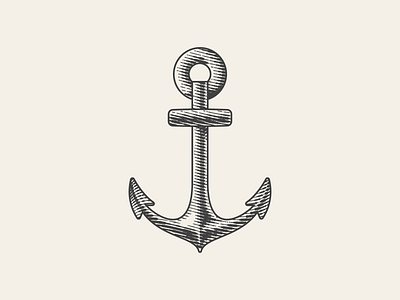 Goop Anchor branding engraving etching graphic design illustration illustrator line art logo peter voth design vector