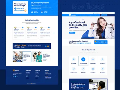 Medical Website Template clinic design doctor hospital medical medicine ui ux web website