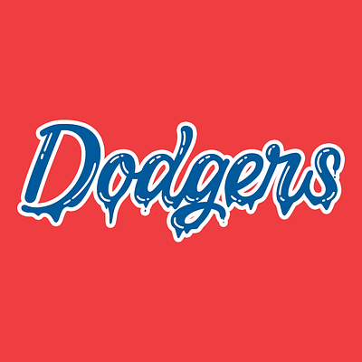 Dodgers Sticker baseball design dodgers dodgers baseball illustration sticker typography