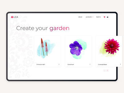 Flower Shop - LEA_A flowers ui ui design ux vector web webdesign website