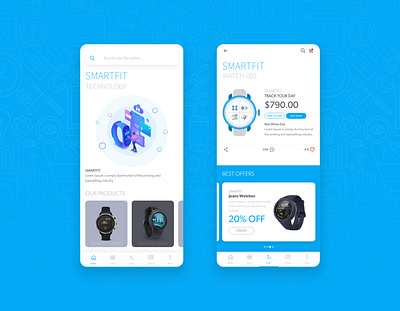 SmartFit Watch Shop App applicaiton appstore design dribbble mobile ui shopping app smartfit smartwatch ui user interface uxdesign