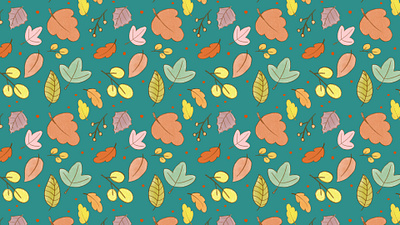 A leafy pattern for Autumn childrens book childrens illustration illustration