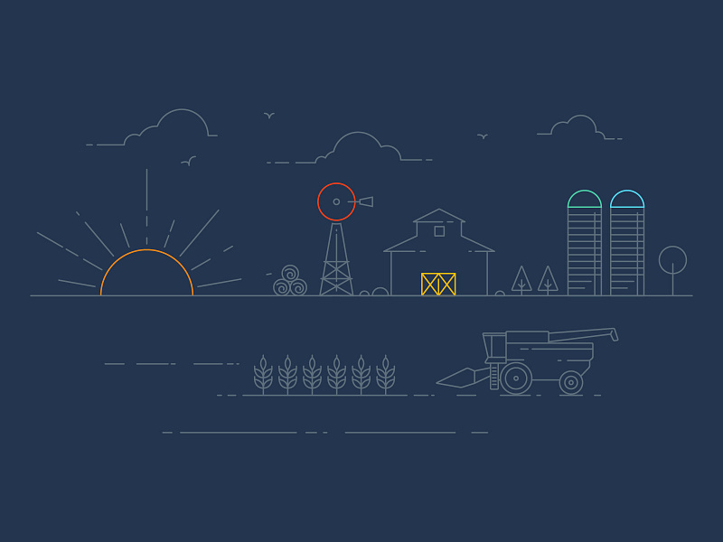 The Combine Conference 10 - Illustration Concept blue conference farm illustration the combine