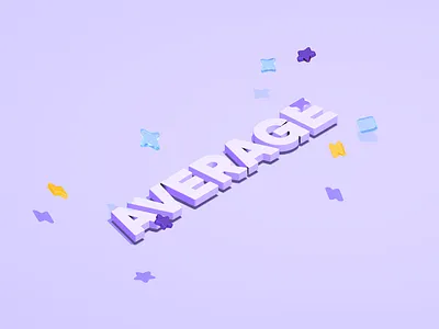 AVERAGE c4d design glitter illustration materials purple star