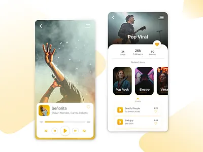 Music Player app Concept adobe xd app app design concept design flat illustrator mobile music app music player player ui ux ux design xd