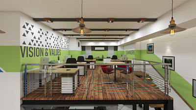 Office Space autocad design photoshop rendering sketchup vray