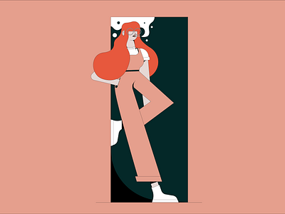 Friday Nights character characterdesign design digitalart environment female flat flatdesign girl graphic illustration illustrator scene smoking vector