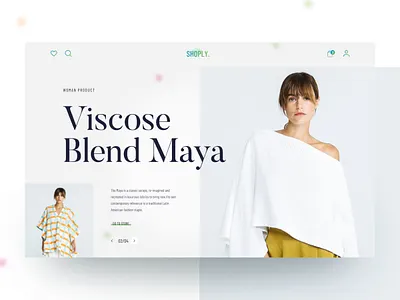 Web Headers Exploration agency design fashion header landing page minimal product slider