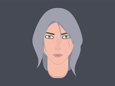 Ciri adobe adobe illustrator ciri design flat flat illustration illustration illustrator netflix series vector witcher