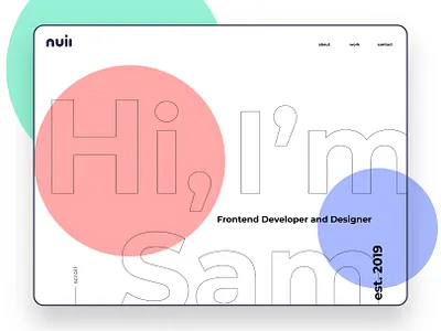 Personal Website Design Concept ui uidesign uidesigner web