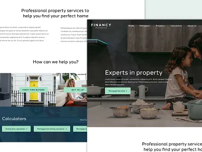 Property Website clean home homepage mortgage website mortgages property website design