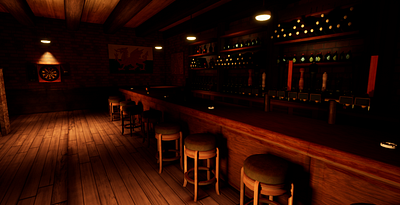 Old Pub - 3D Environment 3d 3d art bar english julia myers materialdesign maya old bar old pub pub substance substancepainter unreal engine 4 unrealengine