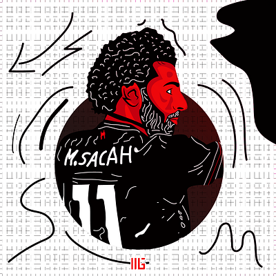 Mohamed Salah - free vector art art black color colors design drawing graphic graphic design idea illustration illustrator illustratrion m salah mohamedsalah paint red vector white