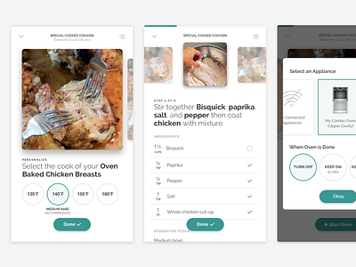 Yummly Make Mode connected home food food and drink interface design product design ui ux visual design yummly