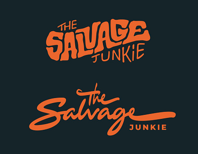 The Salvage Junkie clientwork custom lettering design hand drawn lettering logo logo designer logotype procreate typography