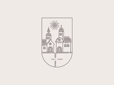 City of Nasice Crest city clean coat of arms creative design heraldic heraldry illustration lineart logo minimal minimalist monogram seal shield symbol