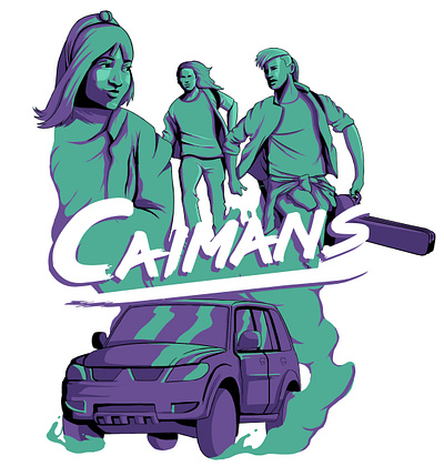 Shirt Design band car design friends guitar illustration music shirt shirt design smoke sound