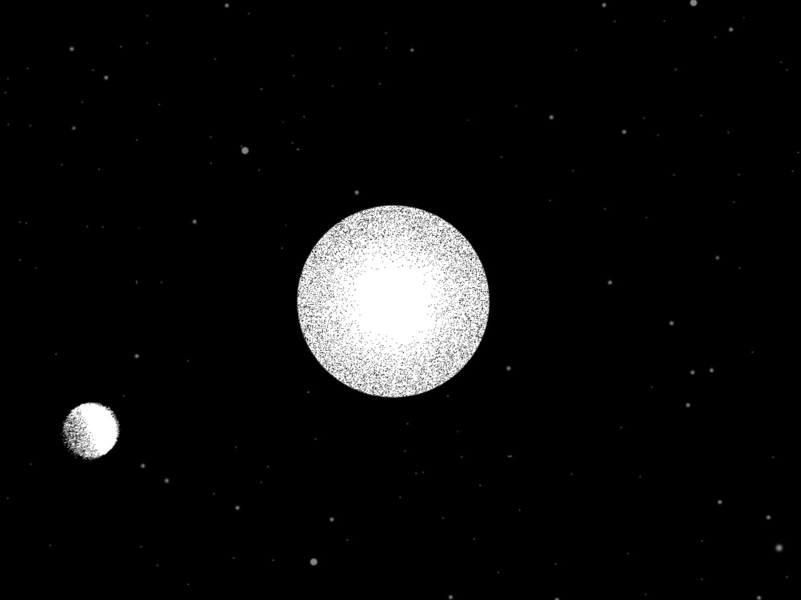 Collision 2d after effects animation animation 2d black black and white design gif animated graphic design illustration meteor motion motion design planet sky space star stars white