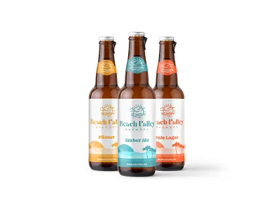 Beach Valley - Packaging design branding branding design graphic design illustration label design label packaging logo design package design packaging design packing design typography vector