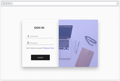 Login Page - Browser Mockup design login login design login form login page mockup ui user interface user interface design web design website