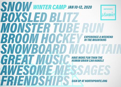 opposite side of Winter Camp card