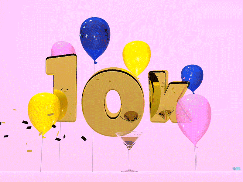 10K 3d type 3d typography animation branding celebration cinema4d colour design graphic design illustration illustrator lettering motion motion design motion graphics motiongraphics type typography vector