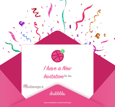 Dribbble Invitation adobe xd arani design dribbble invite giveaway illustration inspiration instagram post invitaion invitation card invitations invite letter new post photoshop saman samanarani uideign.ir uidesign uiux