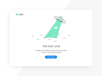 A UFO Abducted My 404 404 404 error 404 illustration illustration landing page saas startup ufo web design website