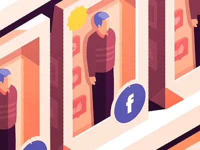 Shelves affinity affinitydesigner data designer facebook illustration isometric likes social store toy vector