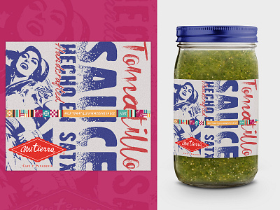 Tomatillo Sauce Label label packaging typography