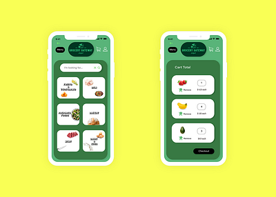 Grocery Gateway App Re-design app design ui ux