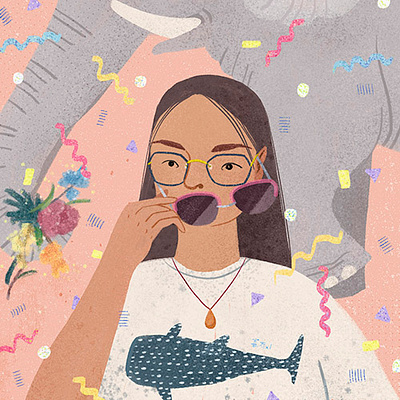 i`m here (o≧▽≦o) avatar girl illustration imagination pink