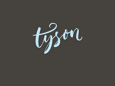 Tyson brush calligraphy hand lettering lettering logo logotype script vector
