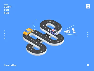 Don't You Run! design illustration