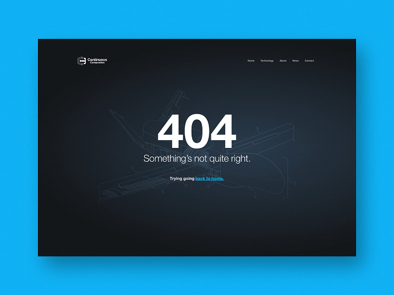 Continuous Composites Website - 404 Page 3d 3d printing 404 cf3d composites continuous continuous composites error illustration patent web page website
