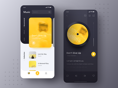 music player app ui ux