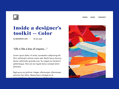 Daily UI Blog Post blog color dailyui design figma typography ui