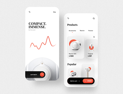 Speaker eCommerce app UI app applicaiton clean ui devialet ecommerce app mobile app design mobile ui product design speaker ui uiux ux