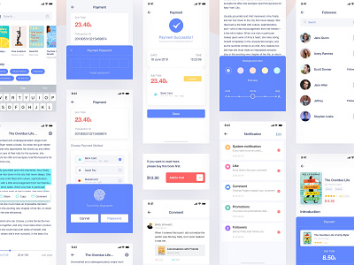 Payment background color comment followers notification password payment search touch the fingerprint