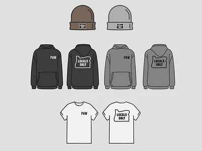 Locals Only Fall drop design illustration logo nw oregon pdx pnw vector washington